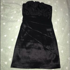 Black strapless dress